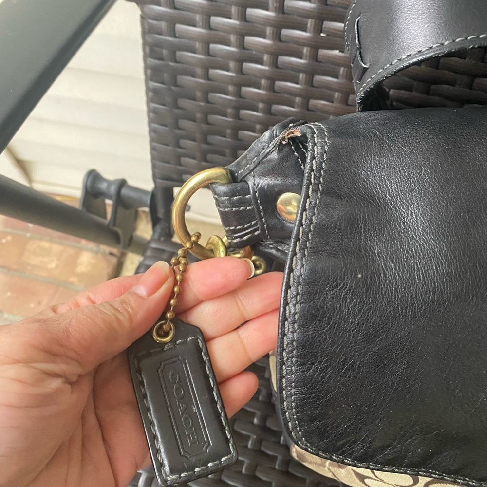 Coach Bleeker Signature Canvas and Leather Shoulder Bag - Picture 3 of 12